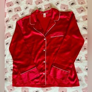 Victoria’s Secret Red Satin Pijama Top size S